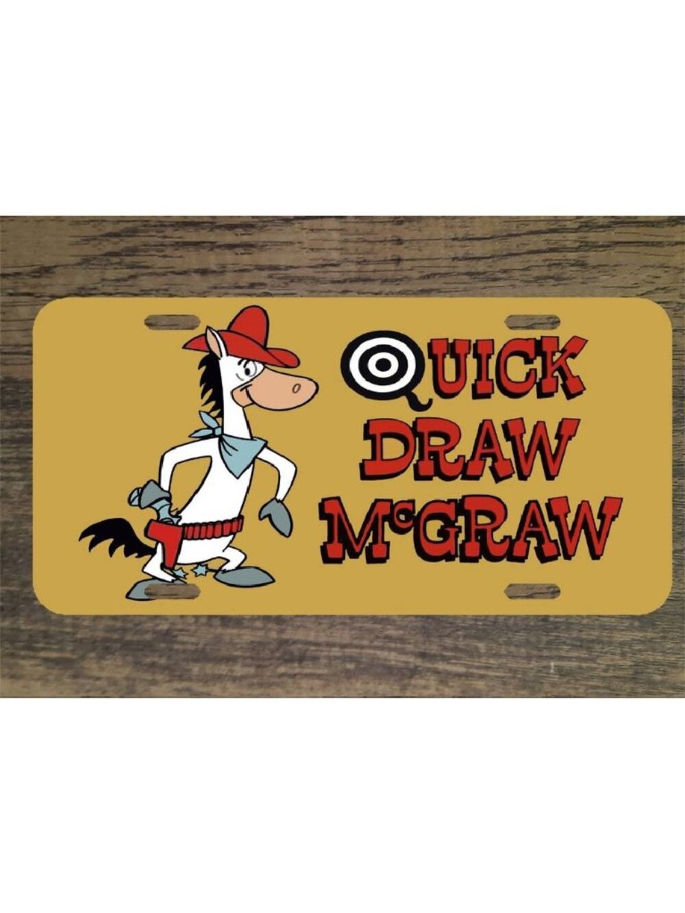 Quick Draw McGraw Classic Cartoon 6x12 Custom Mountable Novelty License Plate